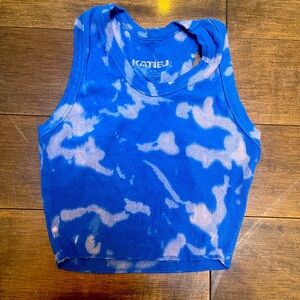 Katie J Cropped Tie Dye Tank. Junior XS